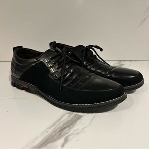 Gatsby Genuine Leather Orthopaedic Black Oxfords Size 11.5 (45)